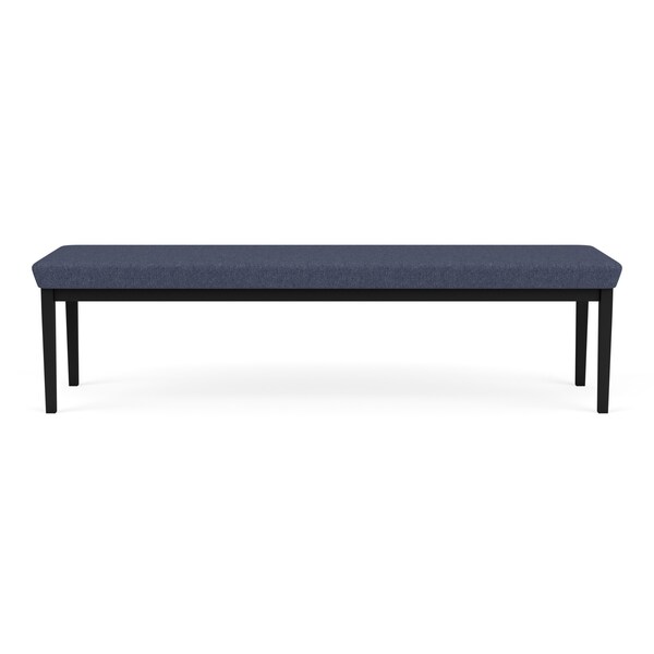 Lesro Lenox Steel 3 Seat Bench, Denim (Blue) Seat, Denim Back, 67 W 21 L 18.5 H, Linette Vinyl Seat LS3001 - main